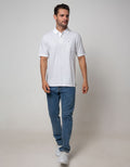 Cole Short Sleeve Polo Shirt Print Geometri
