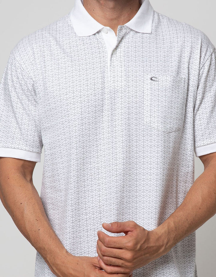 Cole Short Sleeve Polo Shirt Print Geometri
