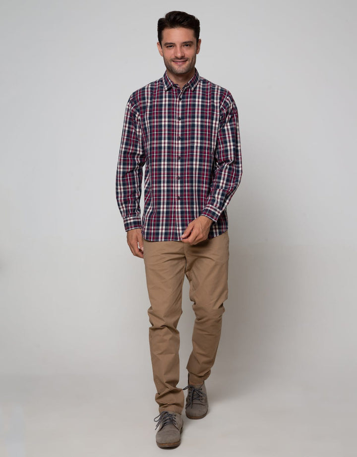 Cole Long Sleeve Shirt Medium Check