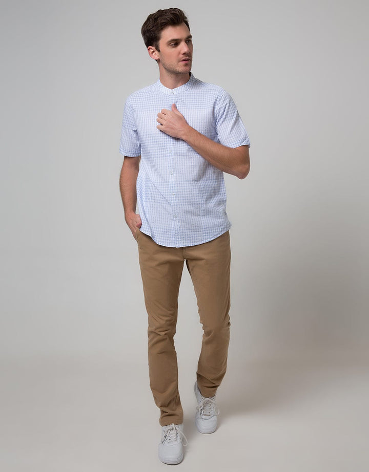 Cardinal Jeans Short Sleeve Men Kemeja Koko