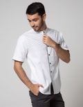 Cardinal Jeans Short Sleeve Kemeja Koko
