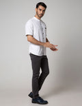 Cardinal Jeans Short Sleeve Kemeja Koko