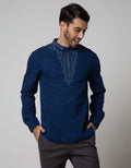 Cardinal Jeans Long Sleeve Kemeja Koko