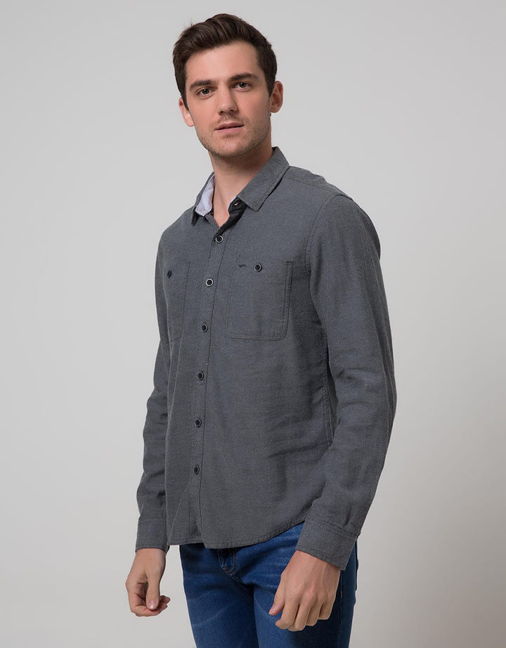 Cardinal Jeans Long Sleeve Men Kemeja