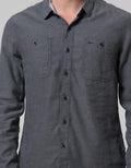 Cardinal Jeans Long Sleeve Men Kemeja