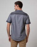 Cardinal Jeans Short Sleeve Jeans Kemeja Koko Bodyfit