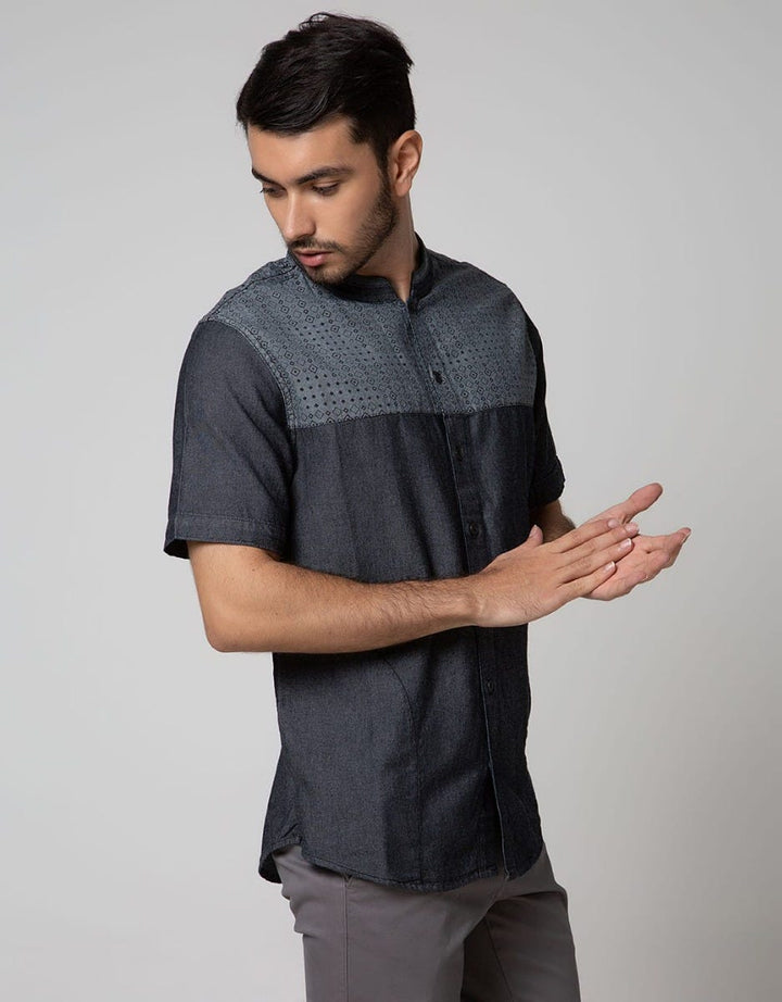 Cardinal Jeans Short Sleeve Kemeja Koko