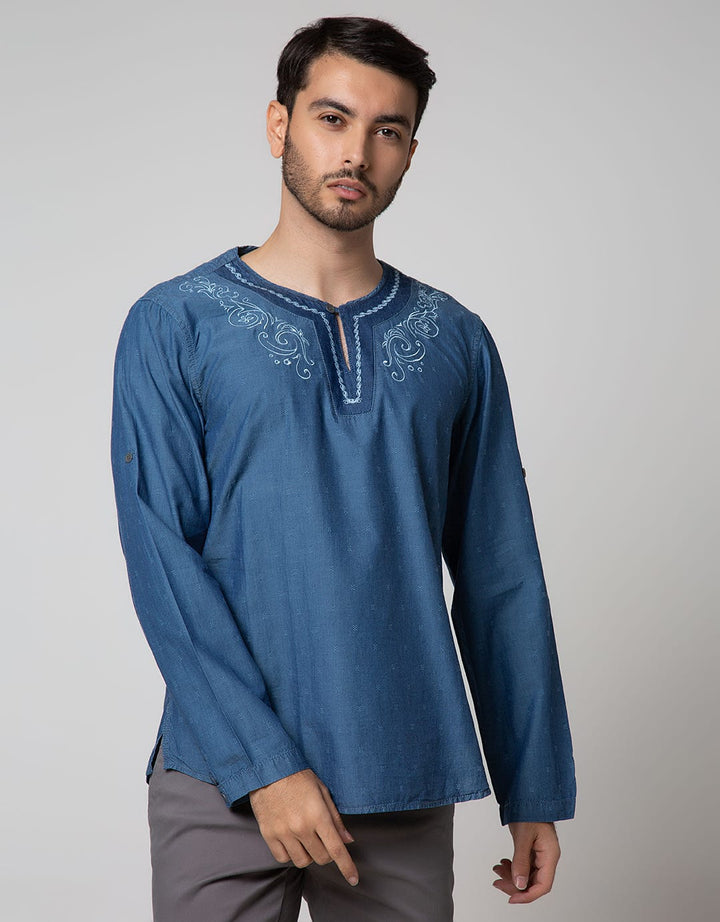 Cardinal Jeans Long Sleeve Kemeja Koko