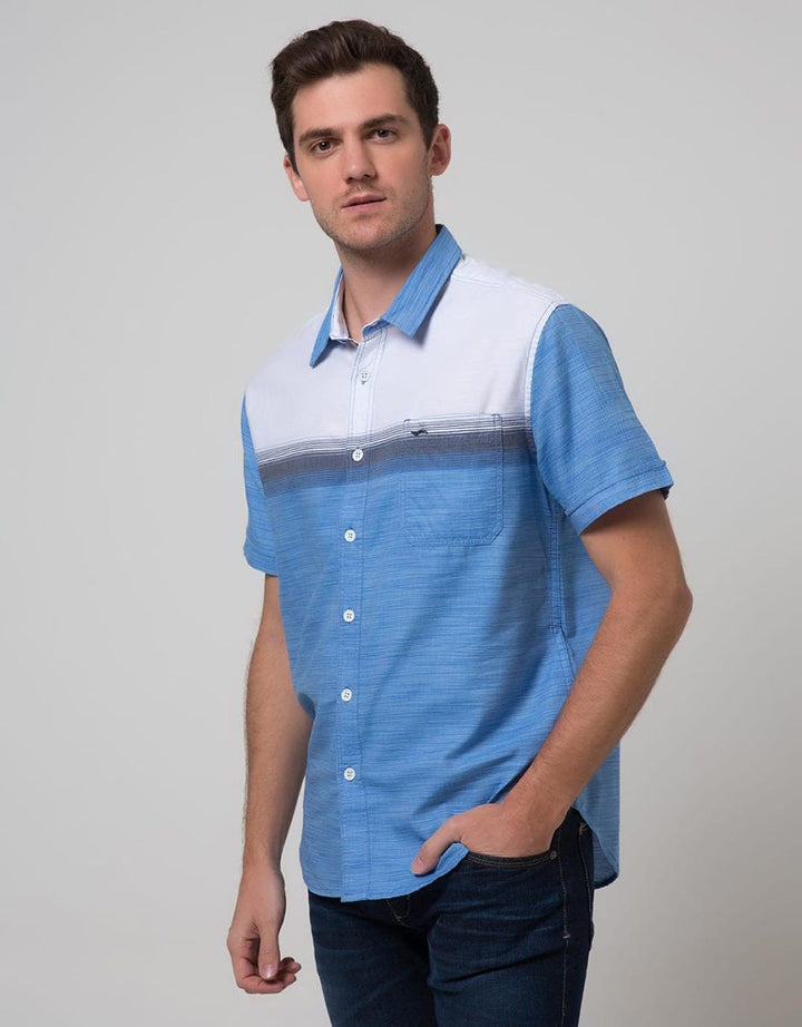 Cardinal Jeans Short Sleeve Jeans Kemeja Slim Fit