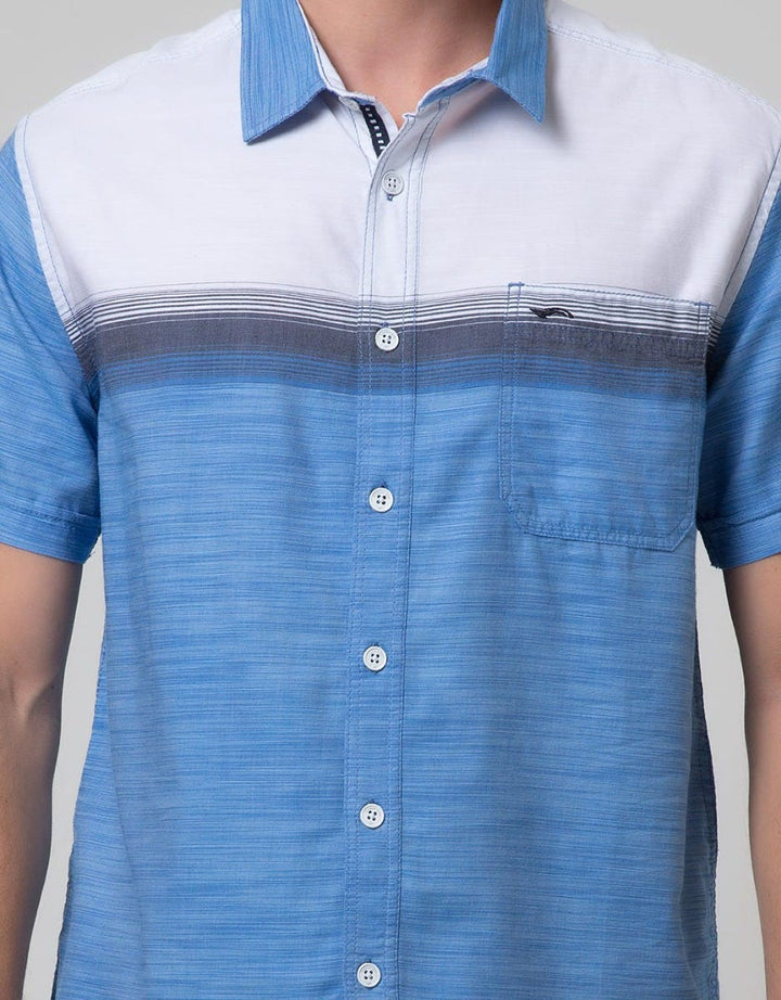 Cardinal Jeans Short Sleeve Jeans Kemeja Slim Fit