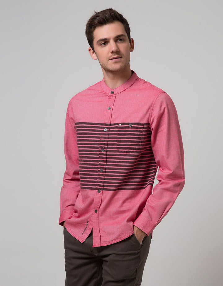 Cardinal Jeans Long Sleeve Jeans Kemeja Koko Bodyfit