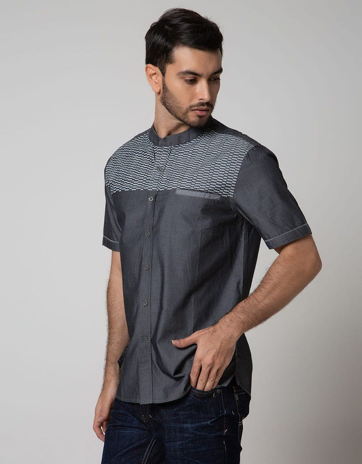 Cardinal Jeans Short Sleeve Kemeja Koko