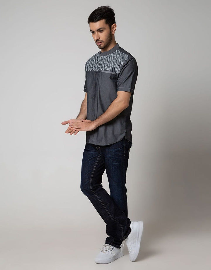 Cardinal Jeans Short Sleeve Kemeja Koko