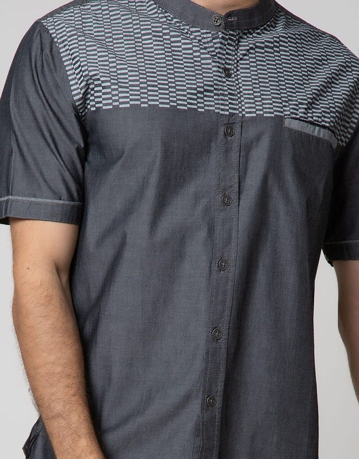 Cardinal Jeans Short Sleeve Kemeja Koko