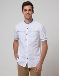 Cardinal Jeans Short Sleeve Men Kemeja Koko