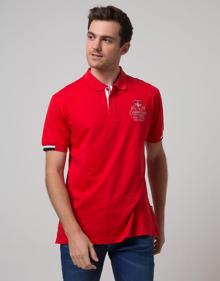 Cardinal Jeans Short Sleeve Polo Men Wangky