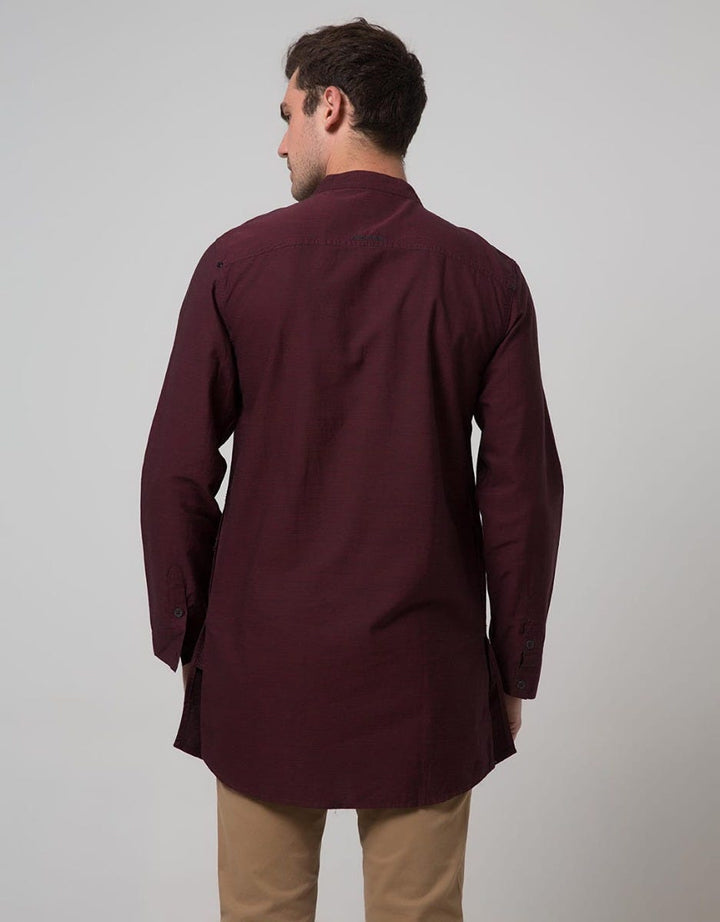 Cardinal Jeans Long Sleeve Jeans Kemeja Koko Bodyfit