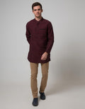 Cardinal Jeans Long Sleeve Jeans Kemeja Koko Bodyfit