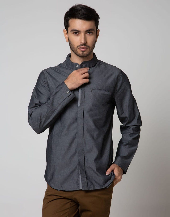Cardinal Jeans Long Sleeve Kemeja Koko