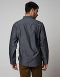 Cardinal Jeans Long Sleeve Kemeja Koko