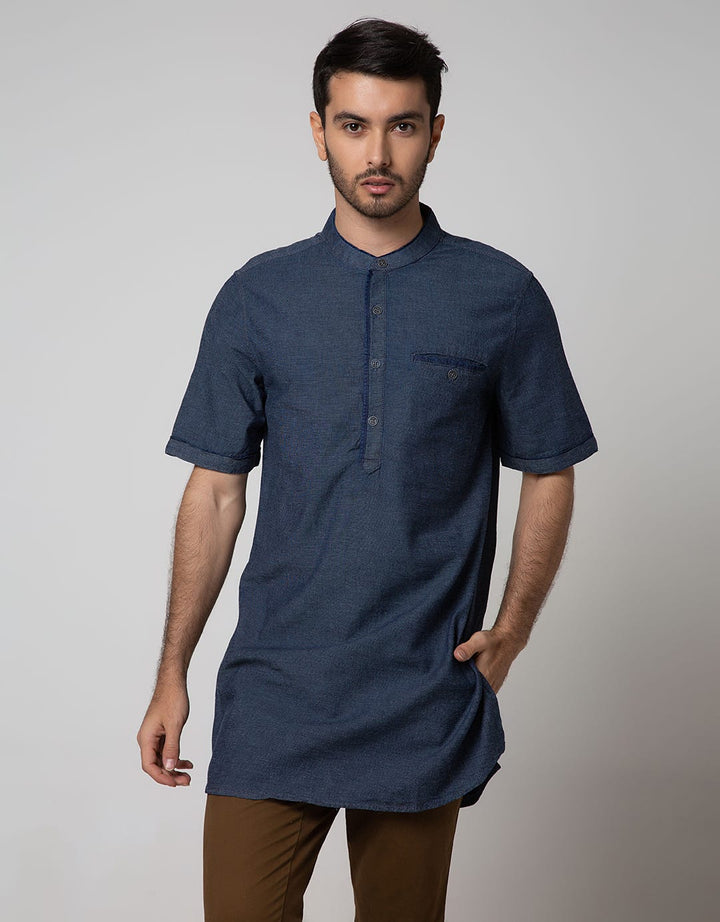 Cardinal Jeans Short Sleeve Kemeja Koko
