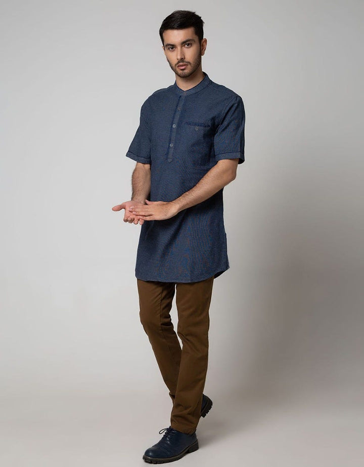 Cardinal Jeans Short Sleeve Kemeja Koko