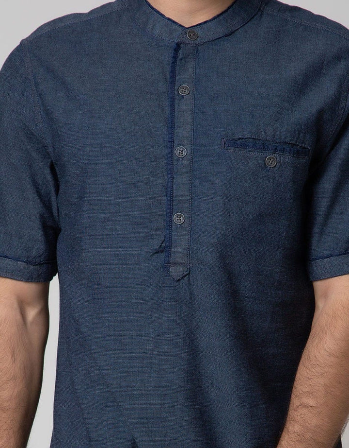 Cardinal Jeans Short Sleeve Kemeja Koko