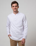 Cardinal Jeans Long Sleeve Men Kemeja Koko