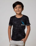 Little M Short Sleeve T-Shirt Fp Tie Dyed Dino Tangan Lipat Rotary Combed