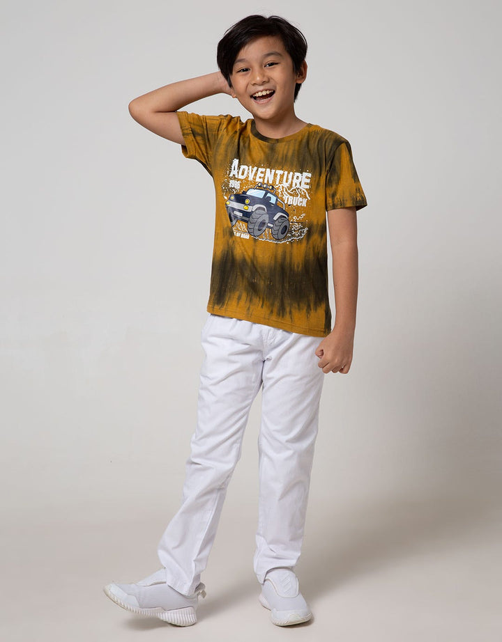 Little M Short Sleeve T-Shirt Fp Tie Dyed Adventure Truck Rotary Combed