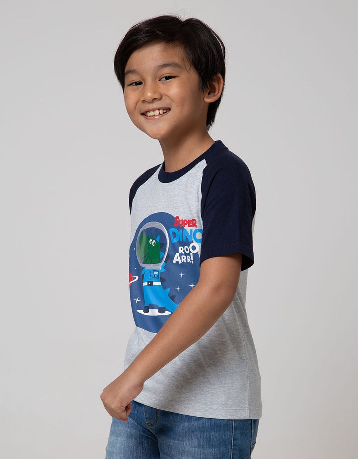 Little M Short Sleeve T-Shirt Raglan Dino Astronot Mika