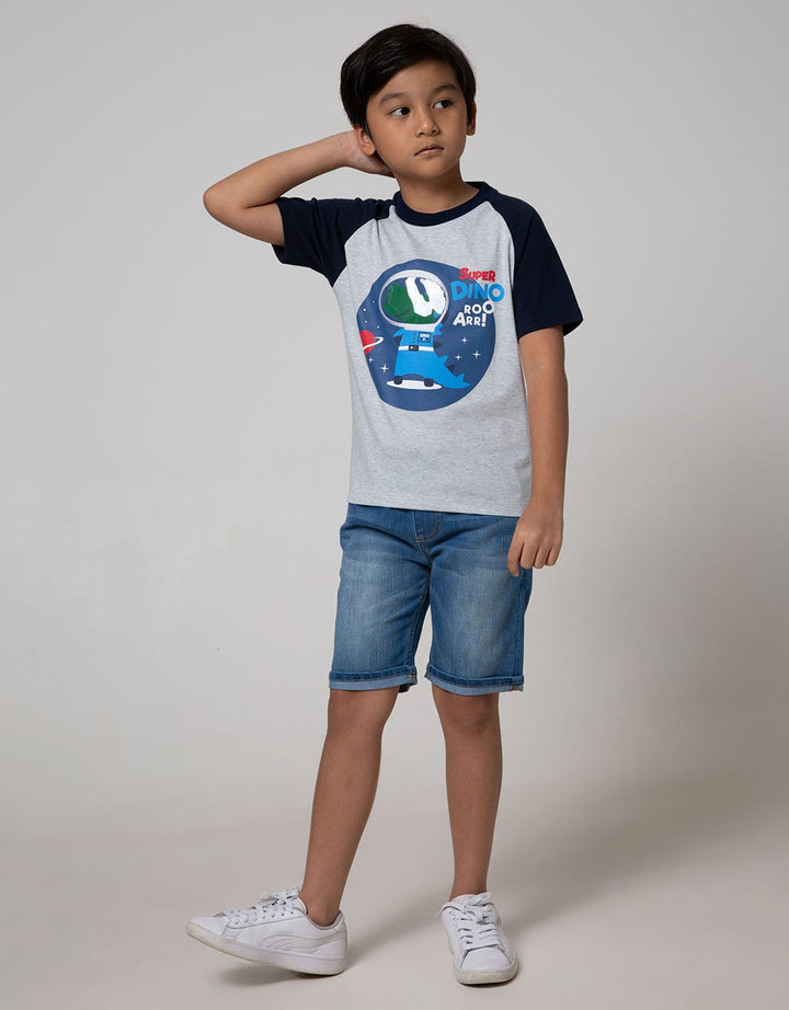 Little M Short Sleeve T-Shirt Raglan Dino Astronot Mika