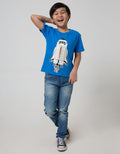 Little M Short Sleeve T-Shirt Rocket Flip Astronot Bordir Gantung