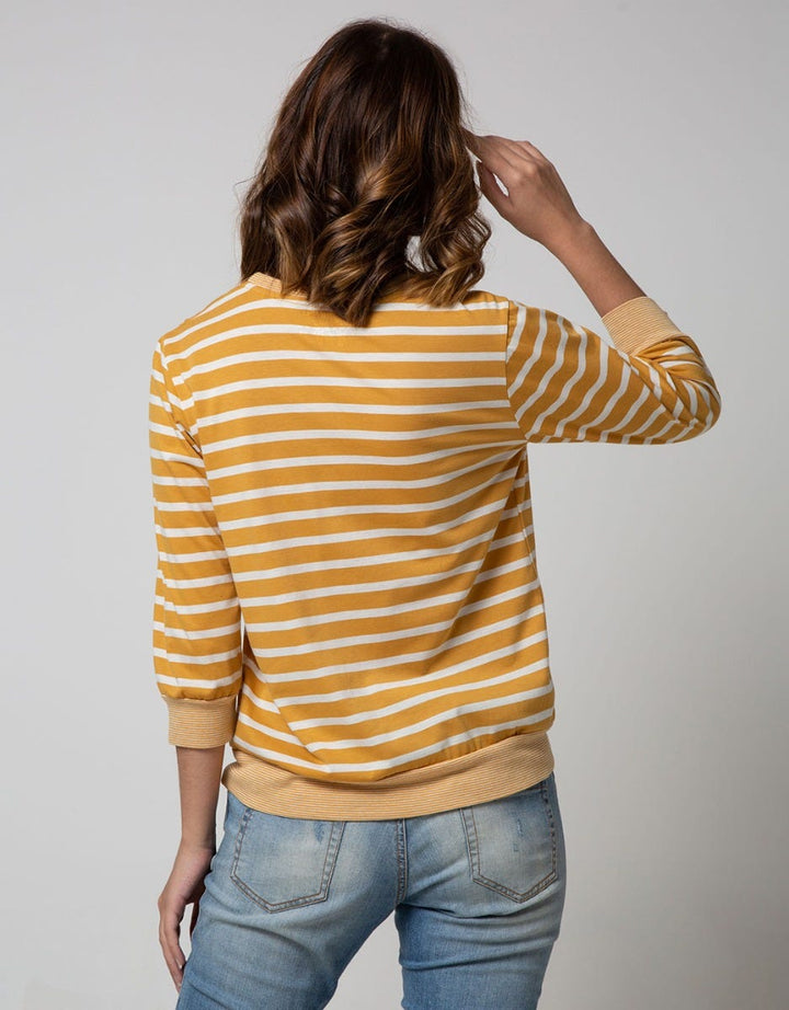 Phenomenal Long Sleeve T-Shirt Stripes Combo Rib