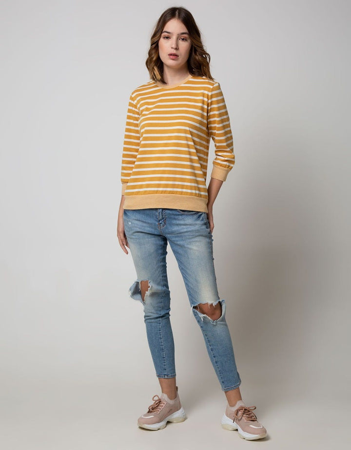 Phenomenal Long Sleeve T-Shirt Stripes Combo Rib