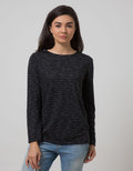 Phenomenal Knit Top Print Long Sleeve T-Shirt Stripes