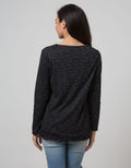 Phenomenal Knit Top Print Long Sleeve T-Shirt Stripes