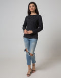 Phenomenal Knit Top Print Long Sleeve T-Shirt Stripes
