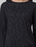 Phenomenal Knit Top Print Long Sleeve T-Shirt Stripes