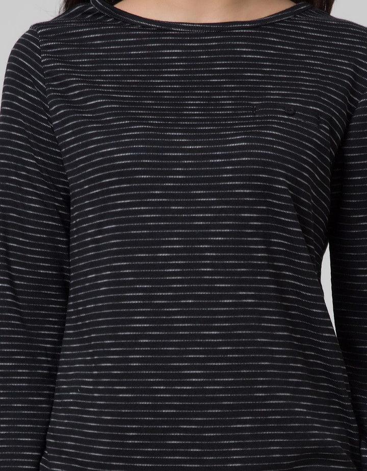 Phenomenal Knit Top Print Long Sleeve T-Shirt Stripes