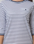 Phenomenal Knit Top Long Sleeve Print T-Shirt Stripes With Rib