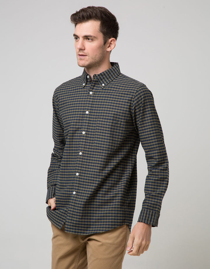 Cole Long Sleeve Shirt Regular Medium Check Shirt