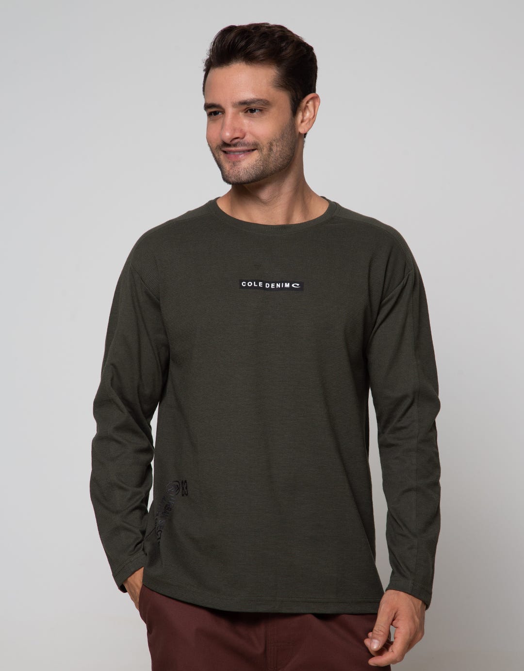 Cole Sweatshirt Texture Print Brand Logo