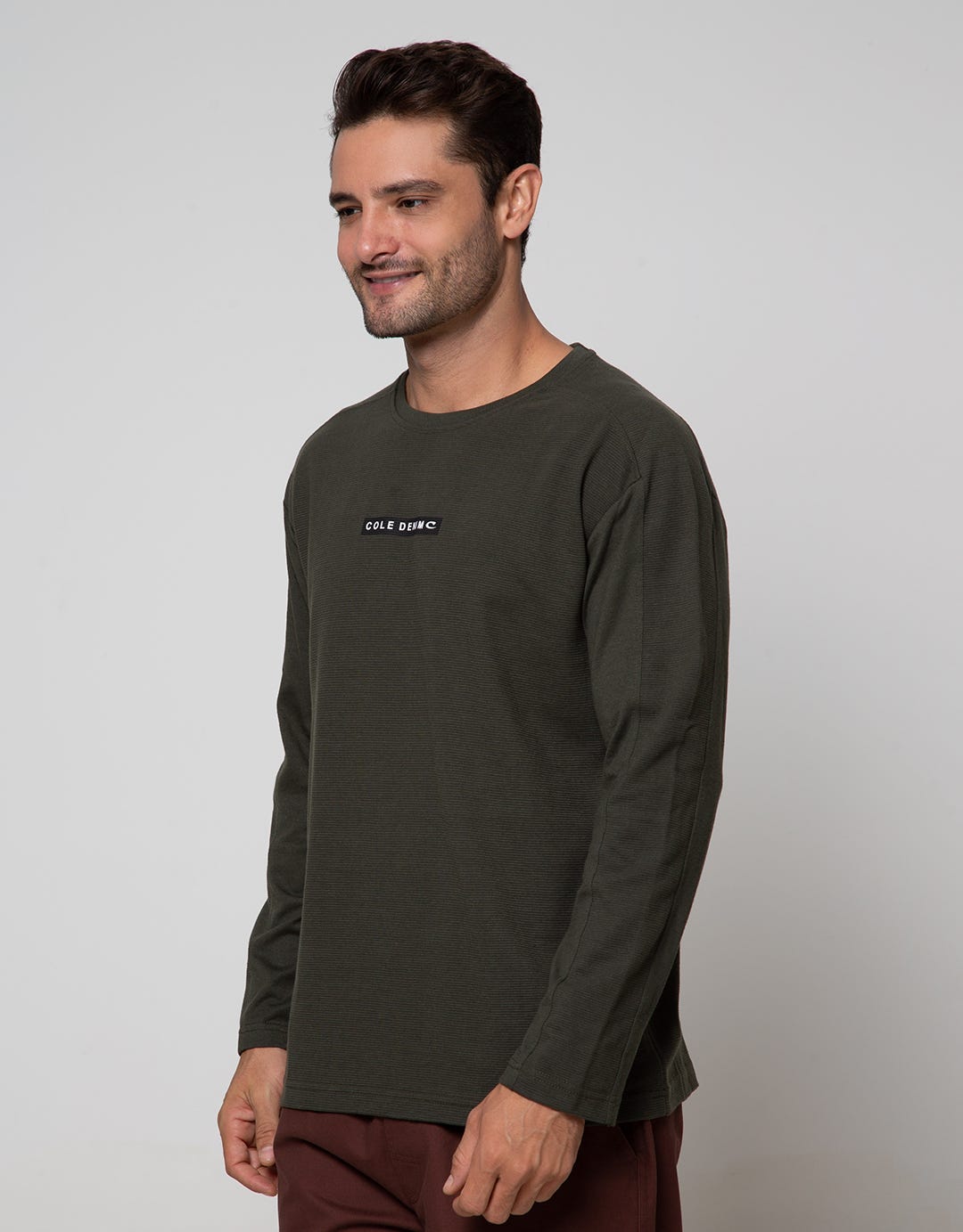 Cole Sweatshirt Texture Print Brand Logo