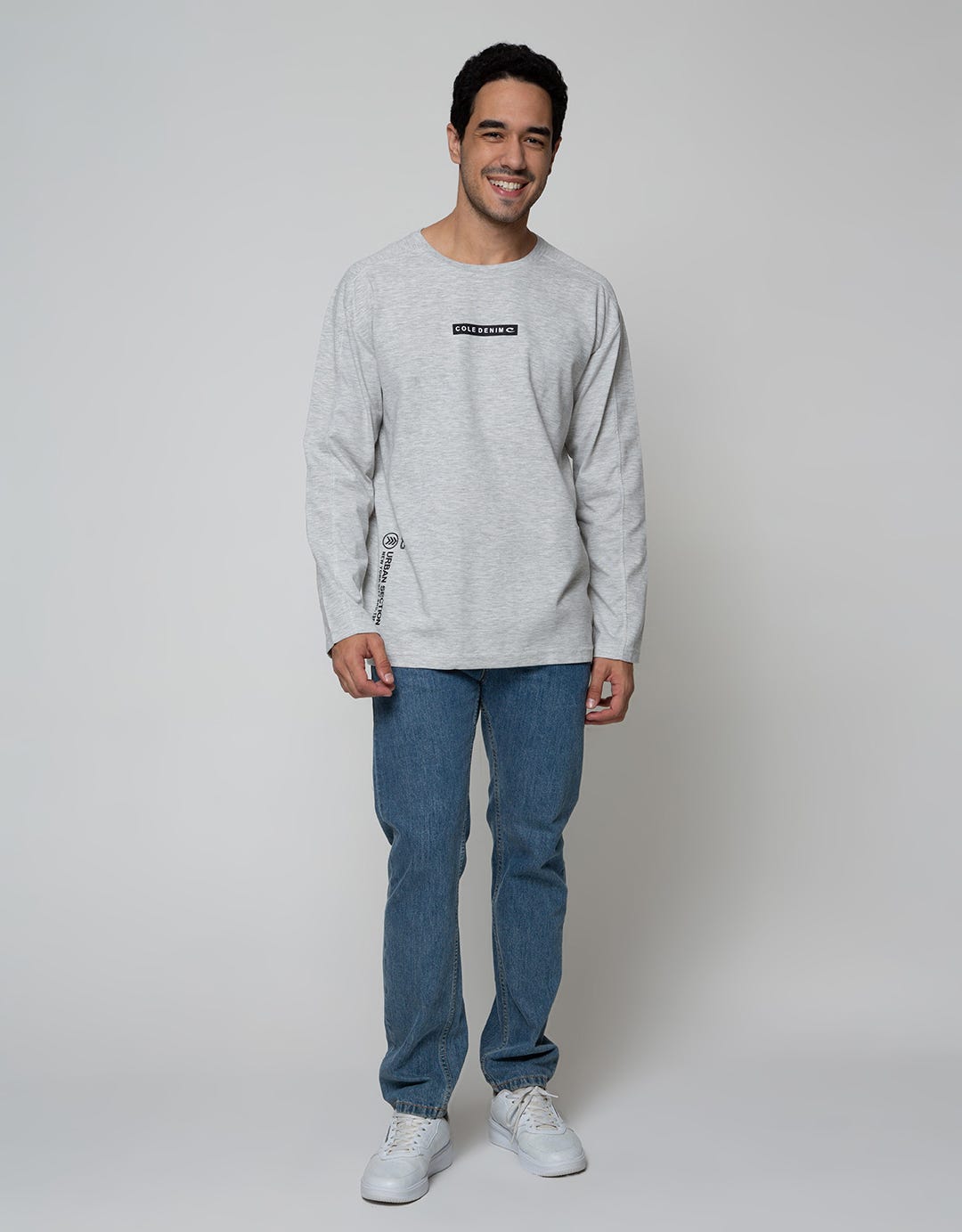 Cole Sweatshirt Texture Print Brand Logo