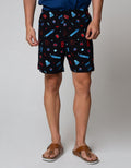 Cole Short Pants Knit Terry Print Santa Monica Solid