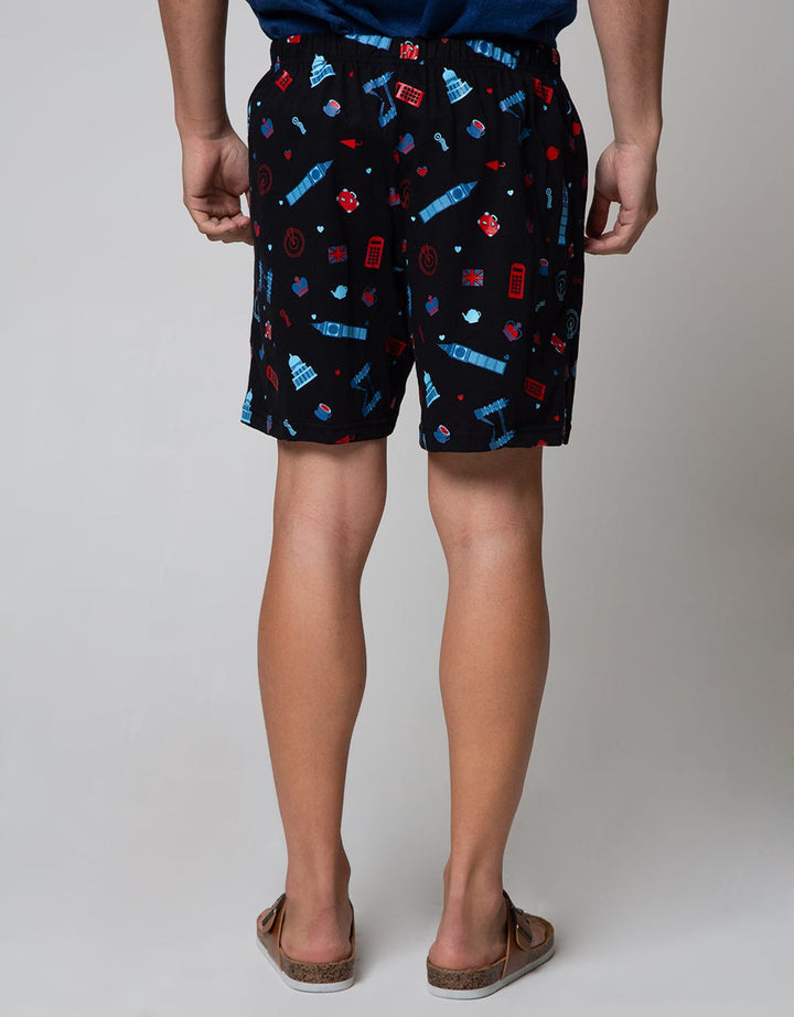 Cole Short Pants Knit Terry Print Santa Monica Solid