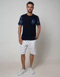 Cole Short Pants Knit Terry Print Holiday