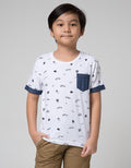 Little M Short Sleeve T-Shirt Fullprint Car Pocket