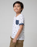 Little M Short Sleeve T-Shirt Fullprint Car Pocket